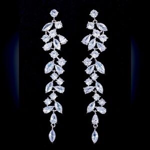 Luxury Marquise Cut Dangle Diamond Earrings